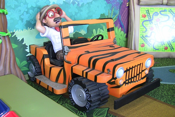 Photo op character in a kids play area.