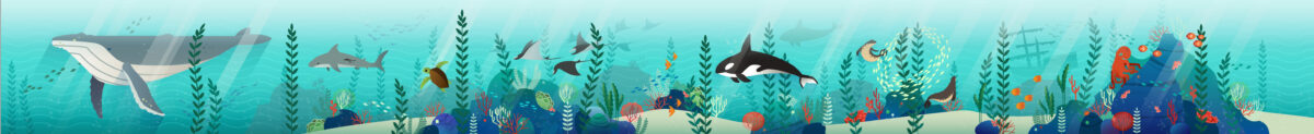 Contemporary Mural - Underwater 2 - Warm